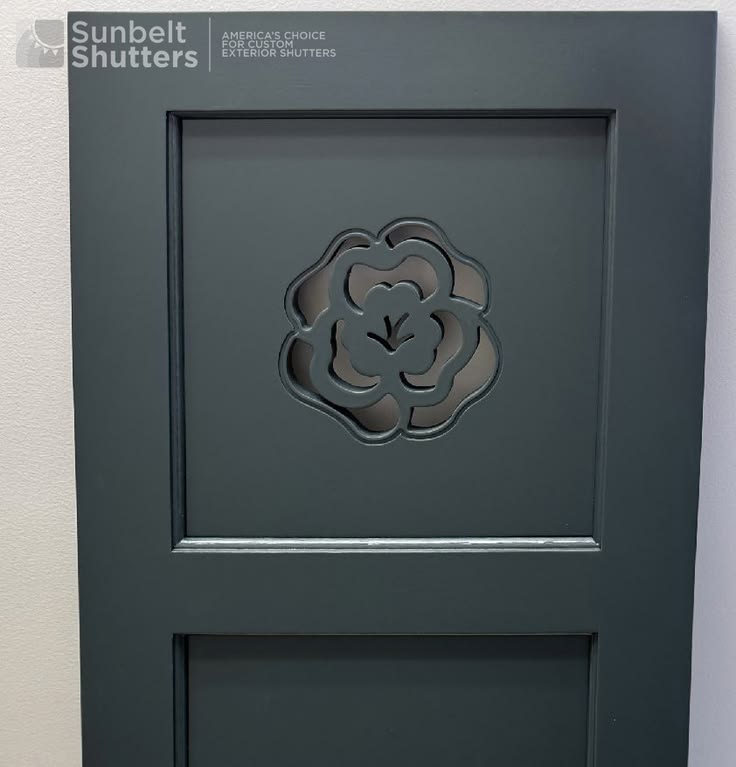 Composite raised panel shutter with cutout