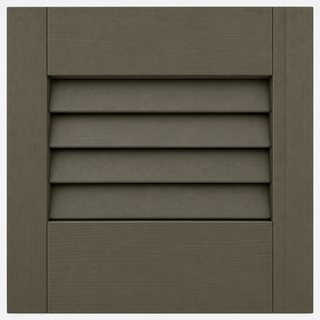 Behr Grounded (T27-01) painted on a louvered shutter