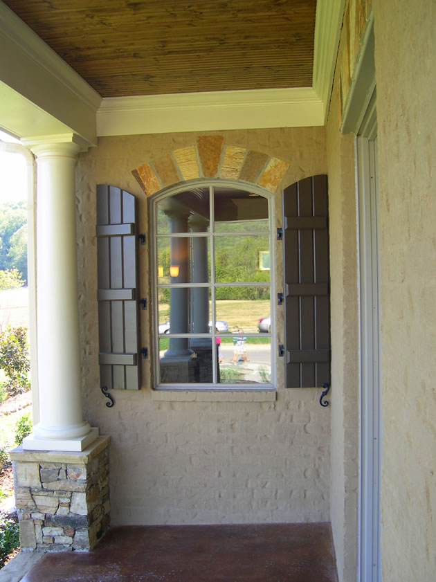 Board and Batten Closed with Arch Top