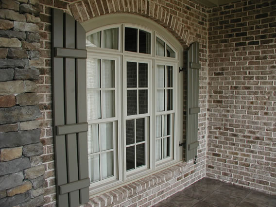 Board and Batten Shutter - Open - Arch Top 