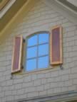 Stained Panel with Rough Cedar Panel - Arch Top (82kb)