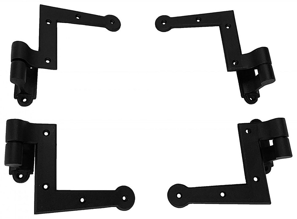 John Wright cast iron New York hinge and pintle set
