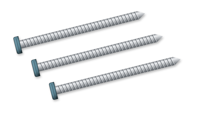 Coastal Blue painted steel shutter screws