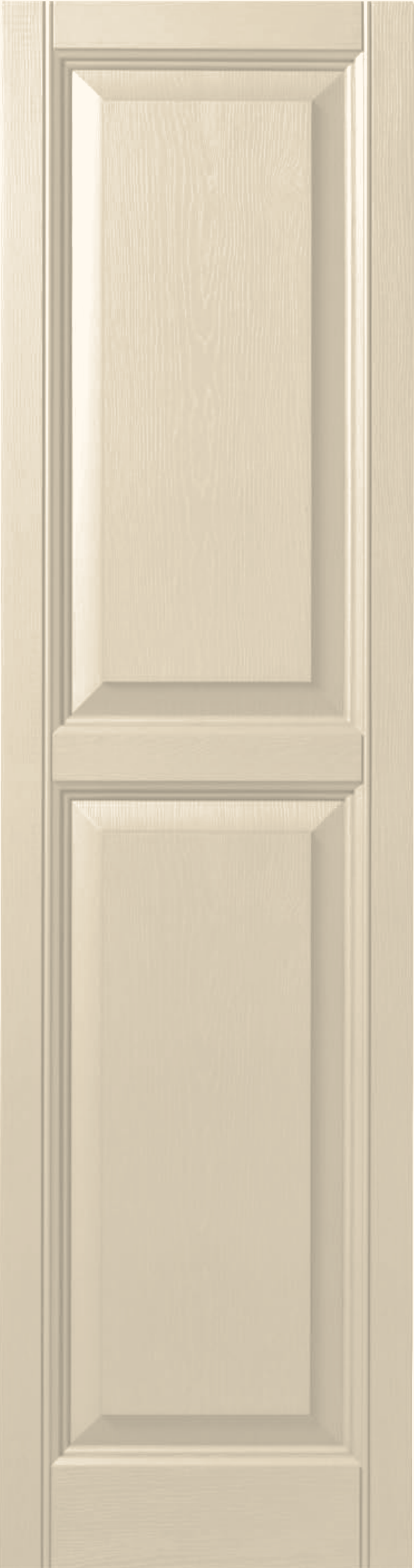 Sand Dollar vinyl raised panel shutter