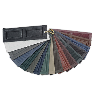 Mastic vinyl shutter color sample kit, all 22 colors