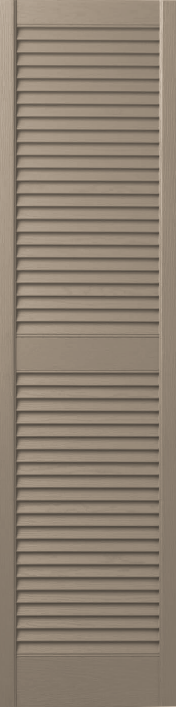 Pebblestone Clay vinyl louvered shutter